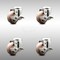 Service Caster 3 Inch 316SS High Temp Glass Filled Nylon Swivel Bolt Hole Caster Set with Brake SCC-SS316BH20S314-GFNSHT-TLB-4 - alternate 1
